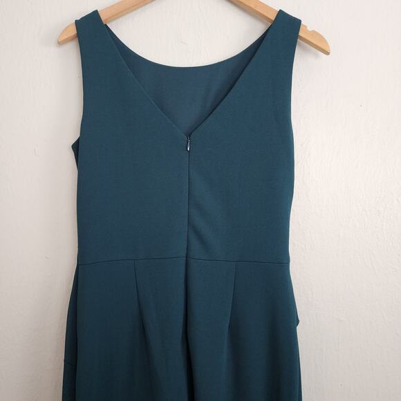 NEW Betsy & Adam Ruffle Bow Trumpet Gown Sleeveless Maxi Dress Pine Green - Picture 11 of 13